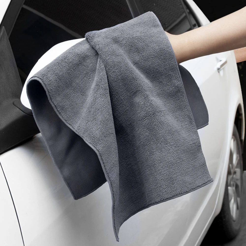 1Pc Gray/Red Double-Sided Velvet Towel,Specialized Cleaning Cloth,Car Wash Towel,Car Dust Removal Cleaning Tool Accessories #4