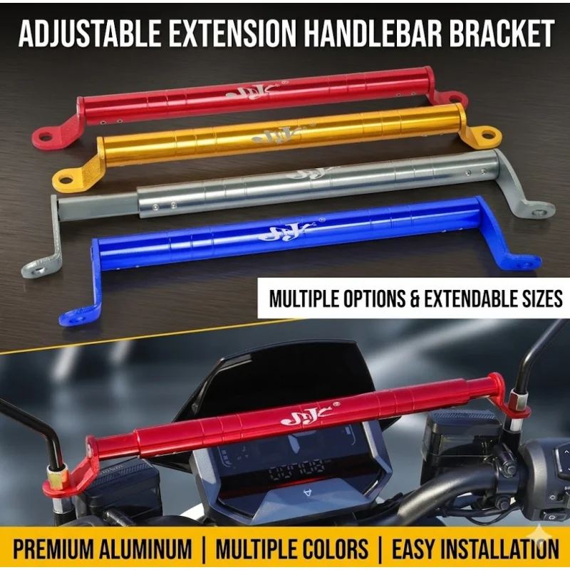 

Adjustable Motorcycle Mirror Extension Bar Phone Mount Crossbar