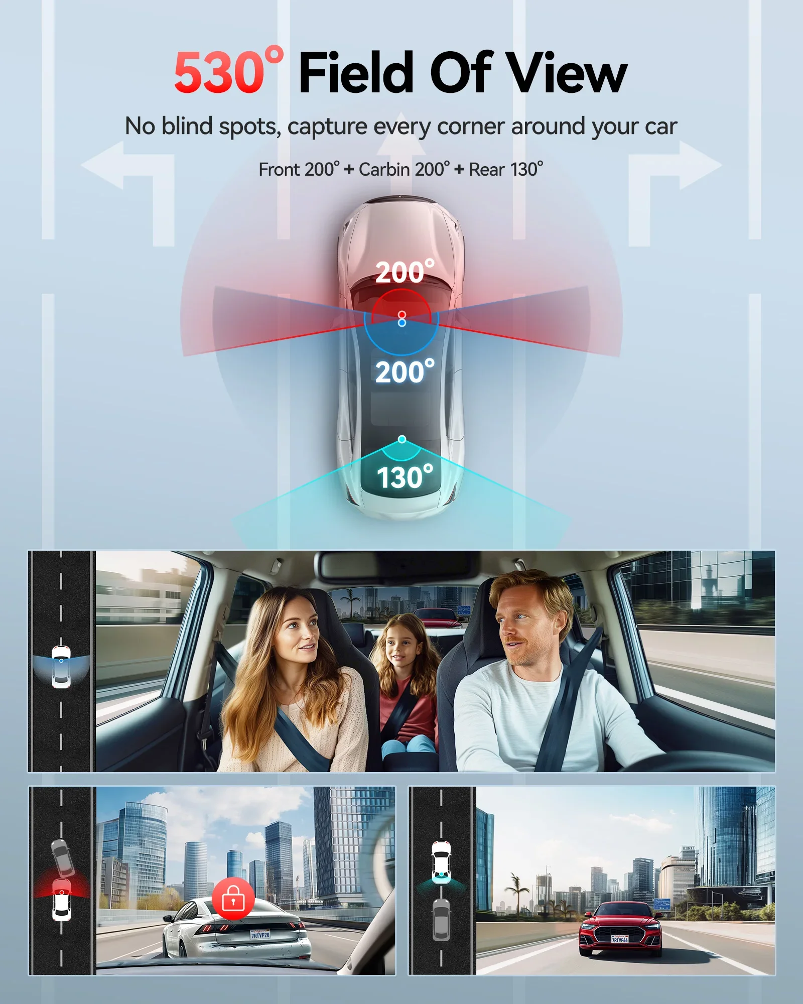 Dealer VP20 3 Channel Touch Screen Car Black Box 2.5K+2.5K+1080P Wifi Gps Night Vision Dash Cam for Trucks