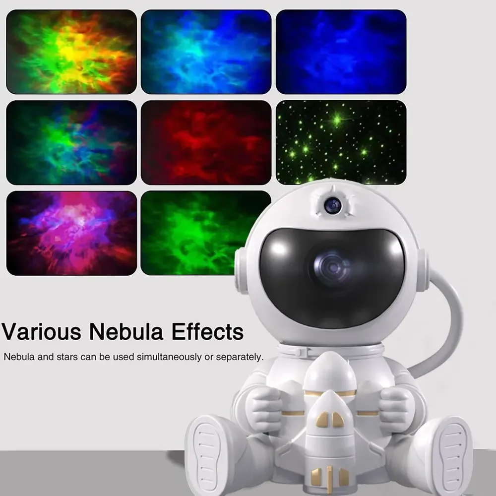 Projecteur de galaxie d'astronaute, projecteur de veilleuse de galaxie pour chambre à coucher, cadeau pour anniversaire d'enfants, noël
