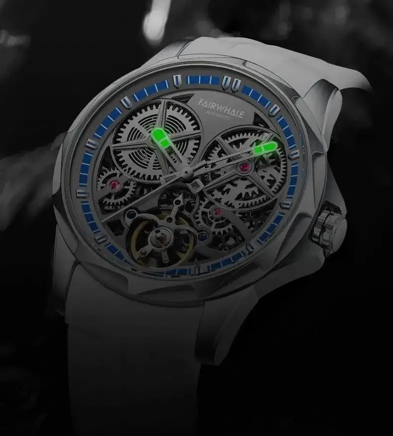 Mark Fairwhale Reloj mecánico automático para hombre Resistente al agua Moda Deportes Top Característica impermeable para regalo de hombre