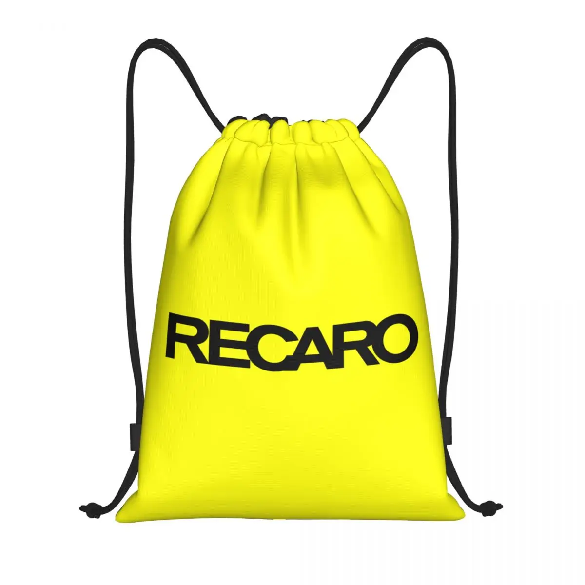 Custom Recaros Logo Drawstring Backpack Sports Gym Bag for Women Men Shopping Sackpack