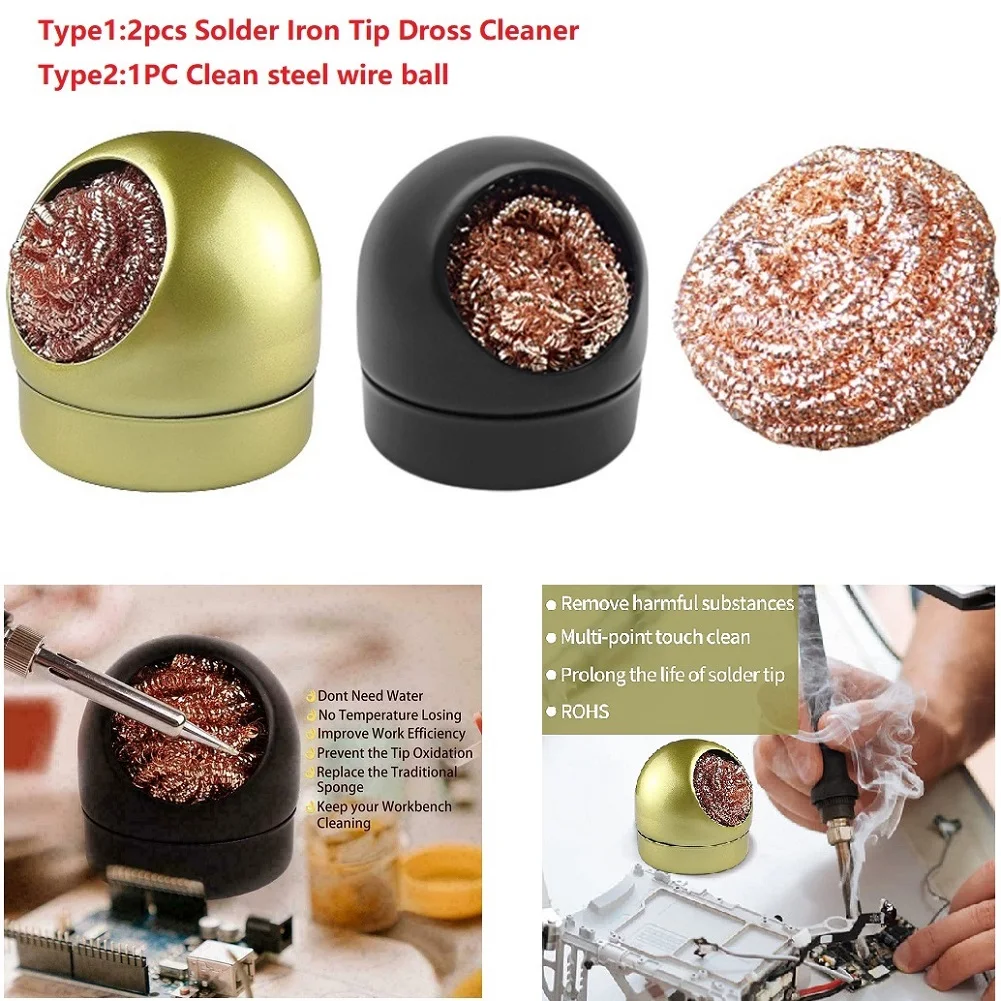 Tool Solder Iron Tip Dross Cleaner Tools Replacement Soldering Spare Welding 60mm Accessories Cleaning Steel Ball