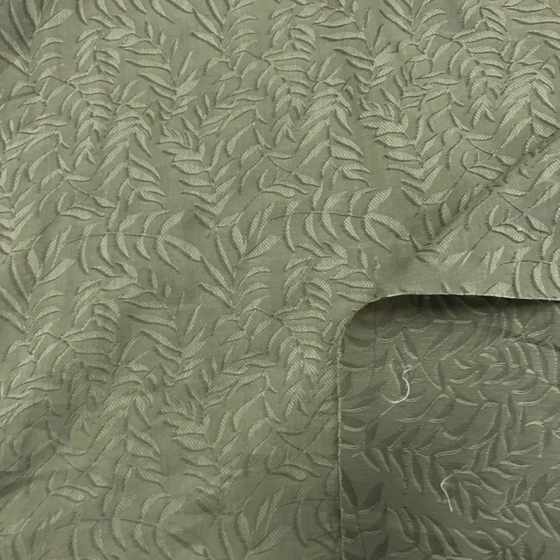 Grey Green Willow Leaf Jacquard Cotton Linen Fabric Breathable Hanfu Shirt Dress Summer Handmade DIY Garment Textile Wholesale