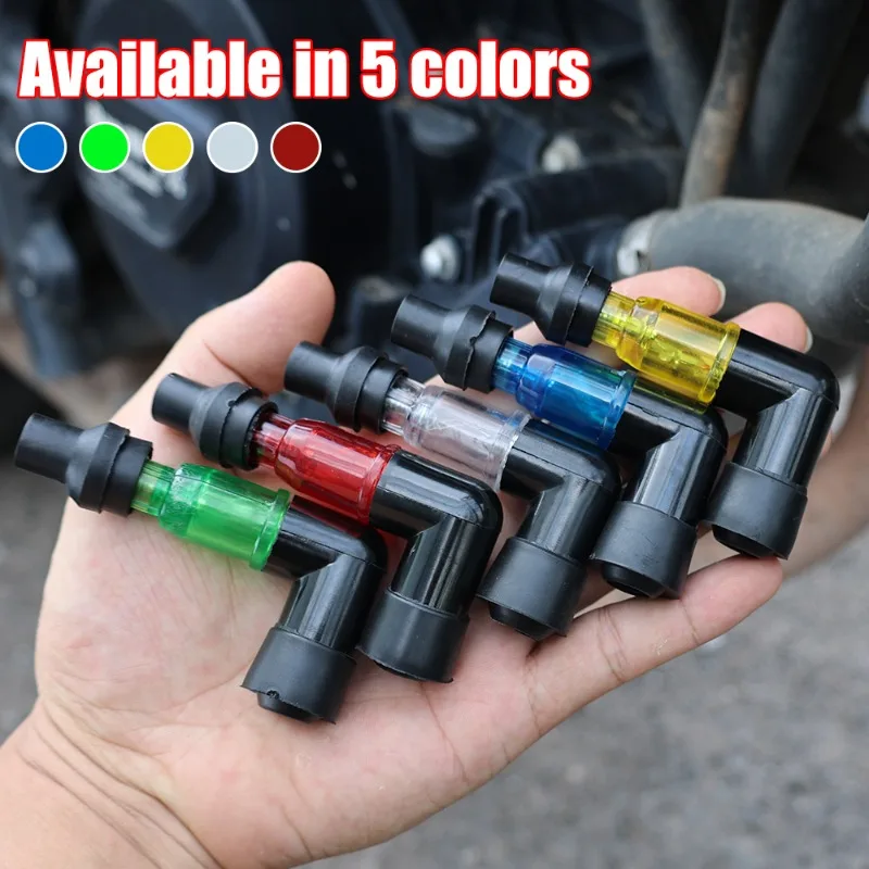 Universal Motorcycle Flash High Pressure Caps Spark Plug Ignition Spark Plug Caps Elbow Motorcycle Modification Accessories