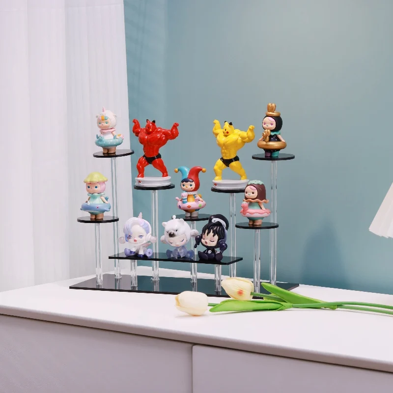 Blind Box Lagerung Display Rack, Acryl Transparent Stufen Lagerung Rack, Blind Box Figur Display Stand, Parfüm Organizer