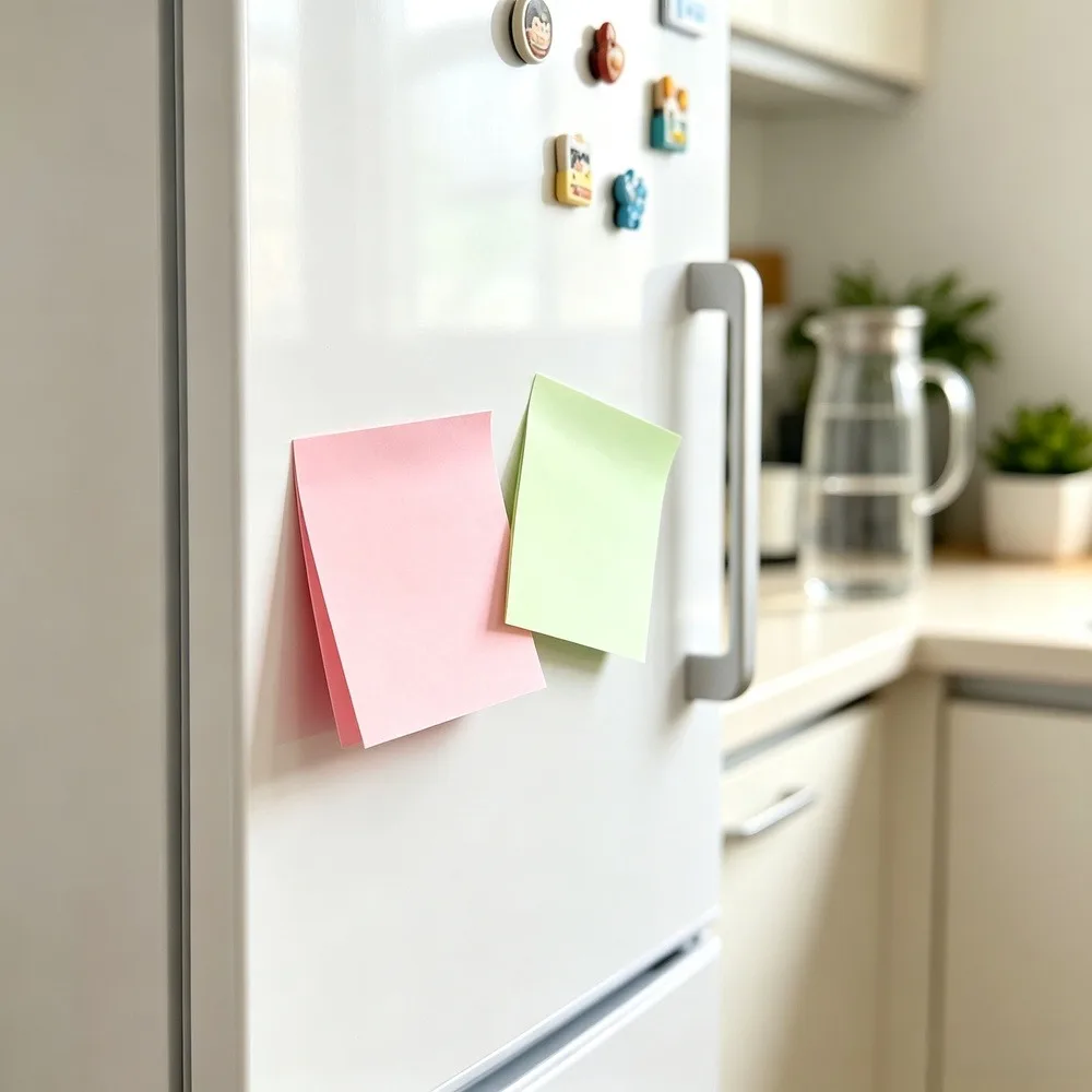 2 Pads Pastel Square Sticky Notes, Strong-Sticky Self-Adhesive Removable Memo Pads for Office Home Reminders, Home Supplies Refrigerator Decor Accessory