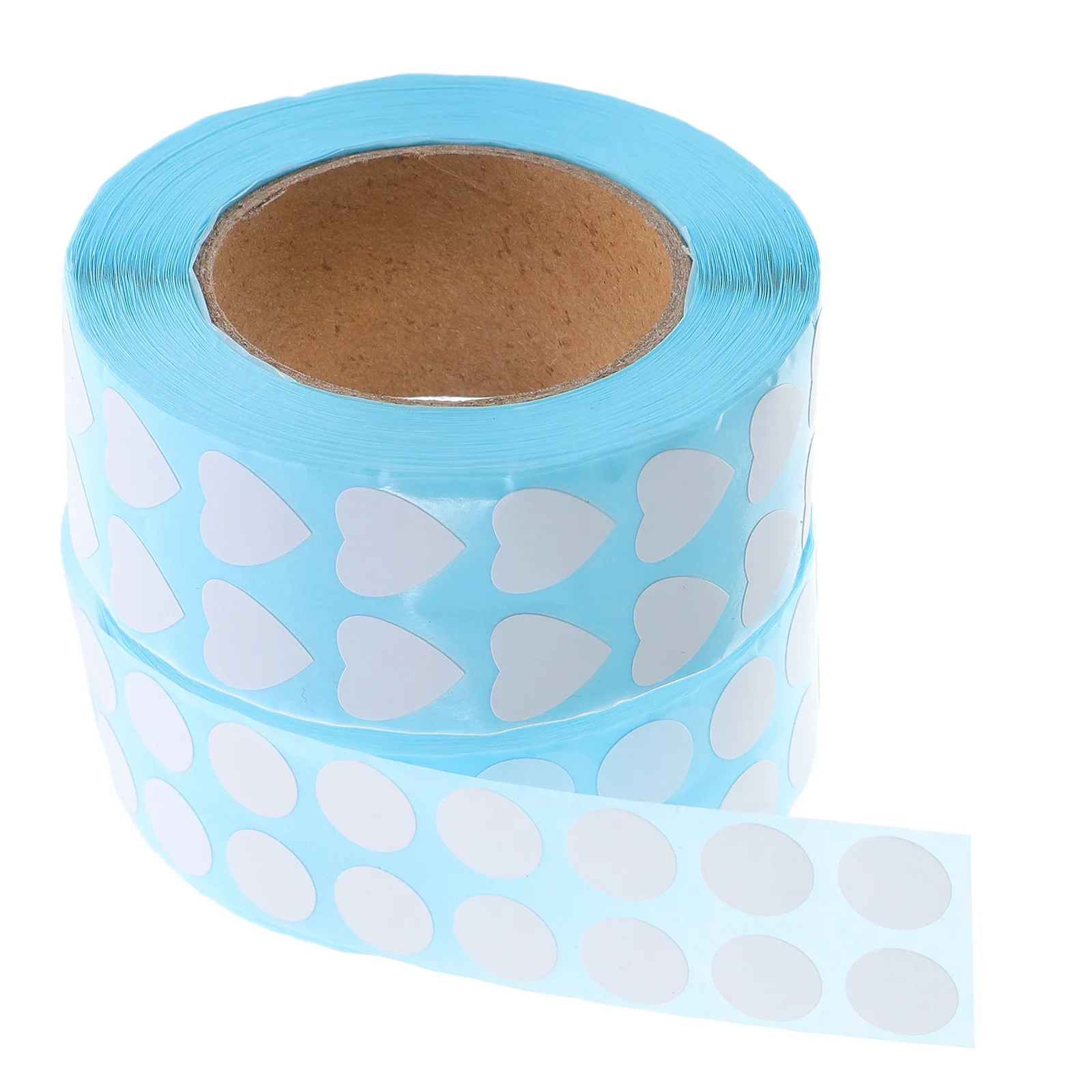 

2 Rolls White Blank Stickers for Self-Adhesive Writable Labels Small Round Sticker Roll Organizing Decals