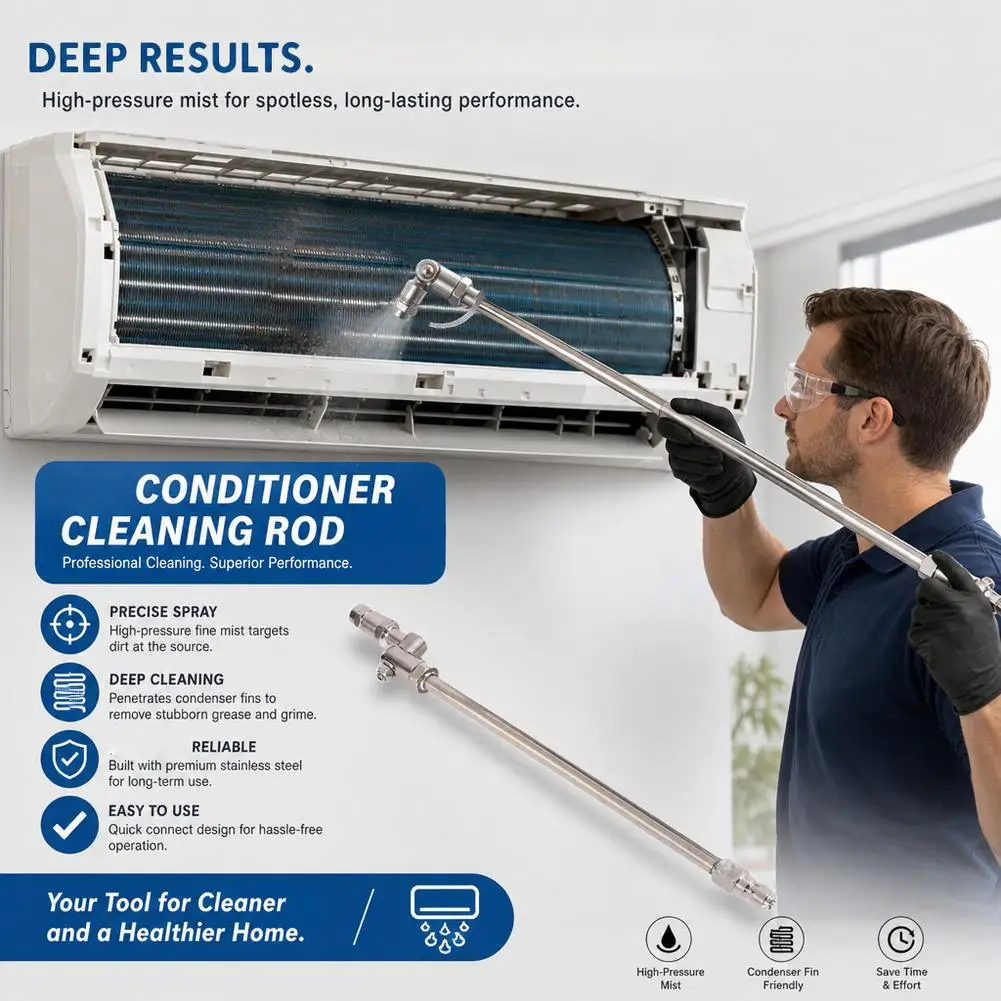 Angle Adjustable Air Conditioner Cleaning Wand With 1/4" Quick Plug For High Pressure Washer Gun Sprayer 25° Fan image 2