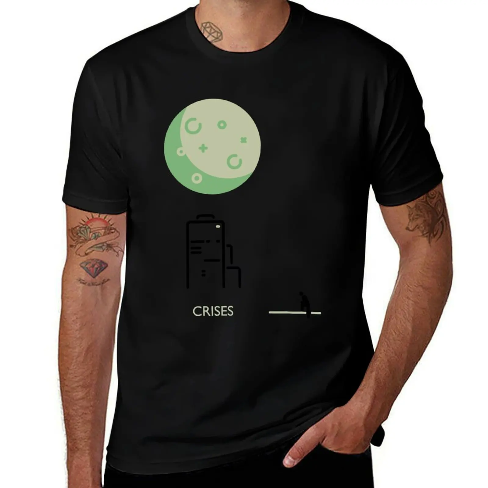 Crisis Mike t Oldfield pack designer homem - camisa camisa de algodão camiseta