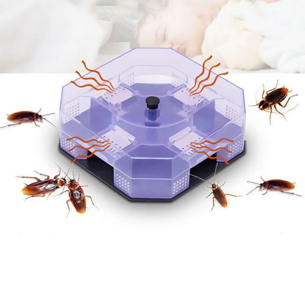 Reusable Pest Trap Box Plastic Removable Cockroach Trapper Catcher with Repellent Bait Anti Cockroaches Killer Ant