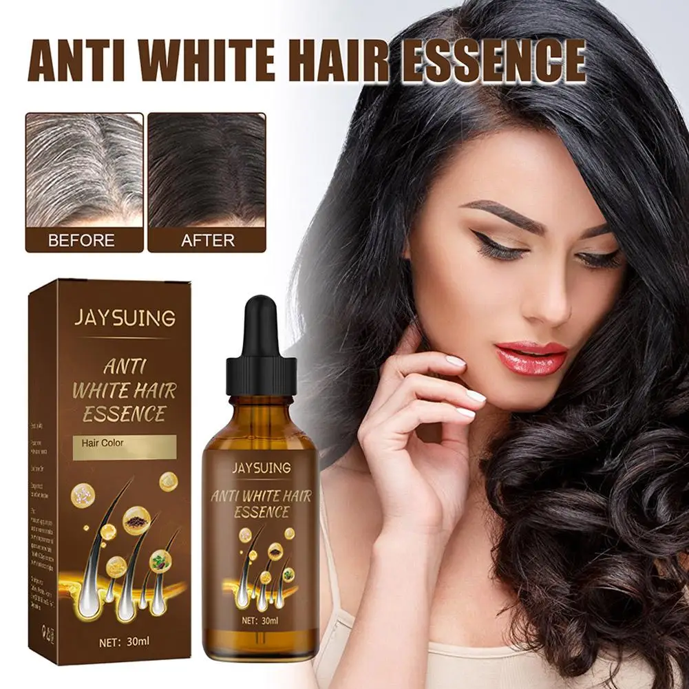 

Белый к черному волос, анти-серый эссенционный сыворотку для волос, укрепляющий массажный лосьон для ухода за кожей головы, увлажняющий лосьон для волос A7J3