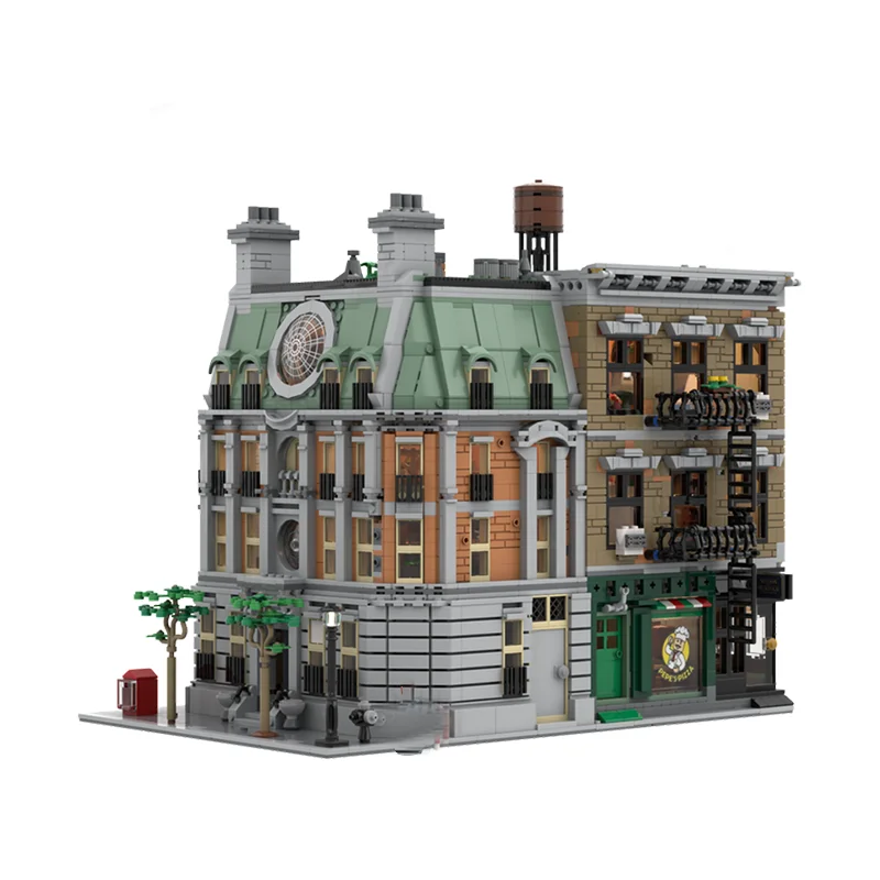 

2298 шт. MOC креативный вид на улицу Sanctum Sanctorum модульная квартира здание архитектура строительный блок Diy детские игрушки подарки