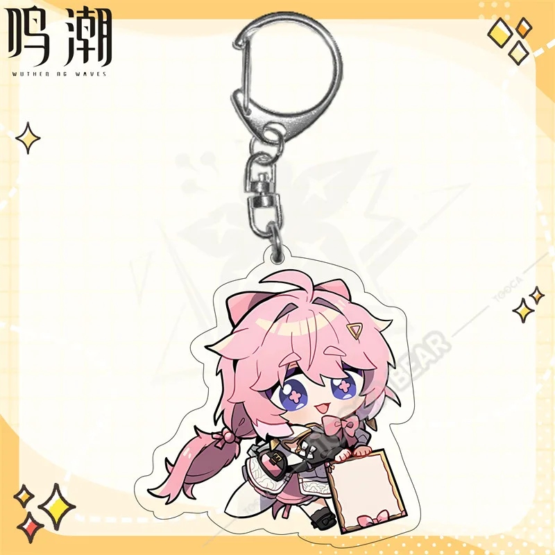 Game Wuthering Waves Cosplay Keychains Rover Chixia Yangyang Danjin Accessories Keychain Acrylic Keyring Pendant Key Chain Gift