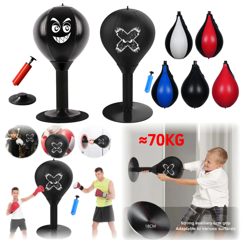 Saco de boxe de mesa saco de boxe treinamento com ventosa bola de boxe alívio do estresse saco de boxe para crianças adultos presentes