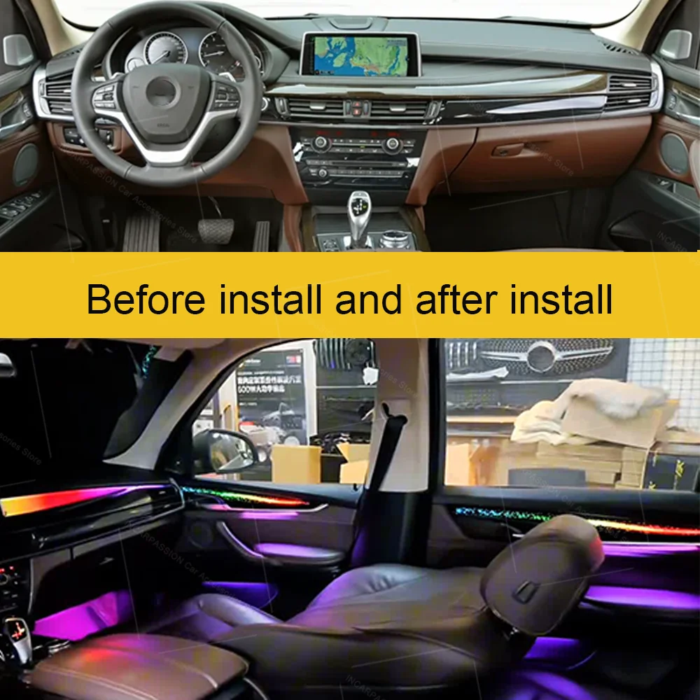 Dynamic Active Ambient Light For BMW X5 F15 X6 F16 Dynamic Atmosphere Lamp Car Accessories APP Control