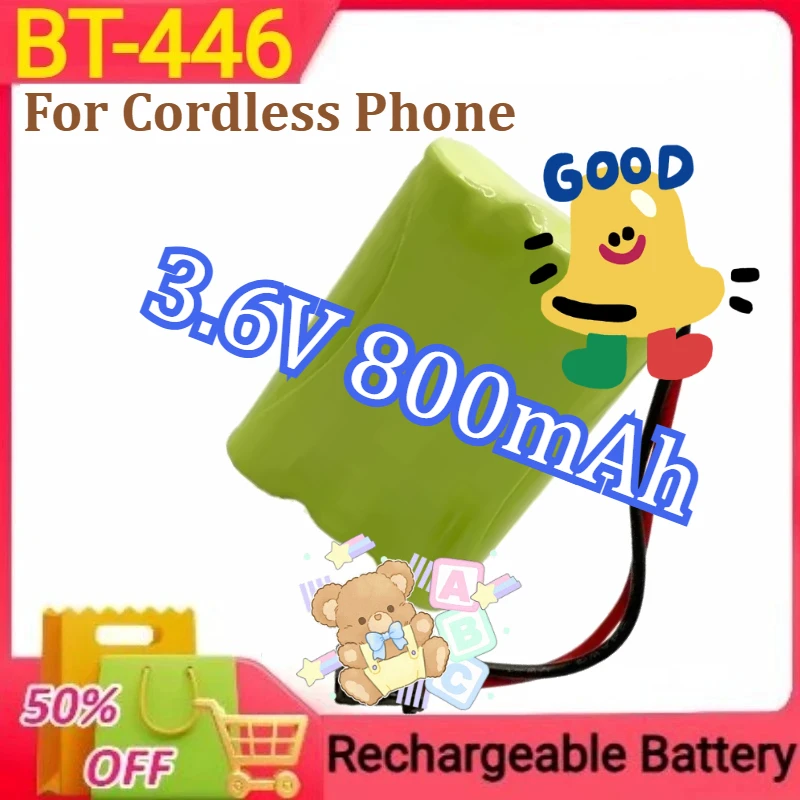 

AAA NiMH Cordless Phone Rechargeable Battery BT-446 Replacement Pack BT-446 BT-1005 BT-909 3.6V 800mAh
