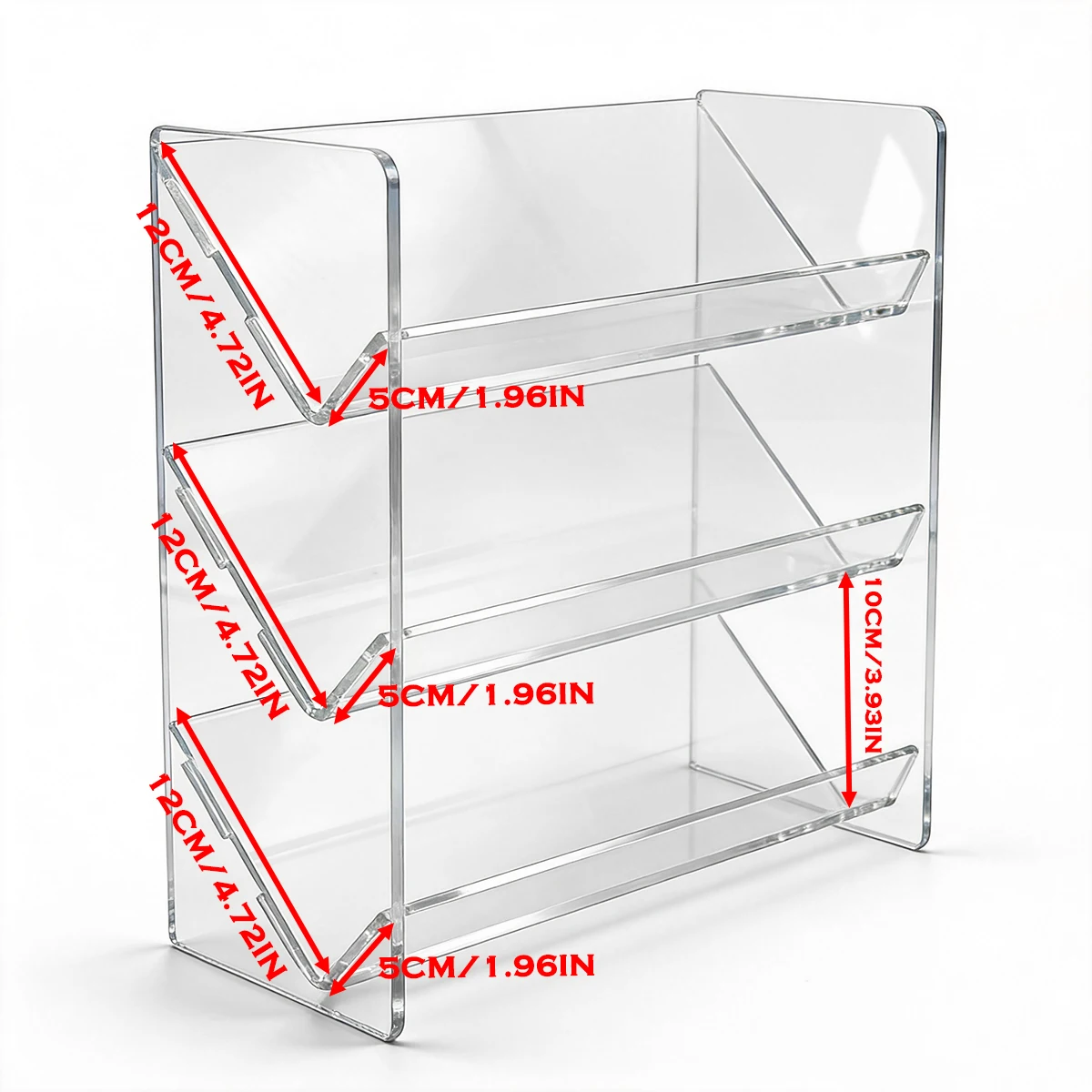 Clear Acrylic Multi-Tier Card Display Stand – Transparent Tiered Organizer for Collectible, Trading & Sports Cards