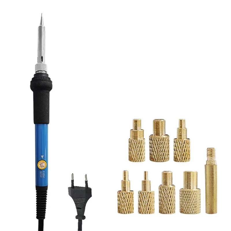 ABLN-Soldering Iron Heat Set Insert Tool, 60W 2200V Soldering Welding Iron Kit With Iron Tips And Heat Set EU Plug