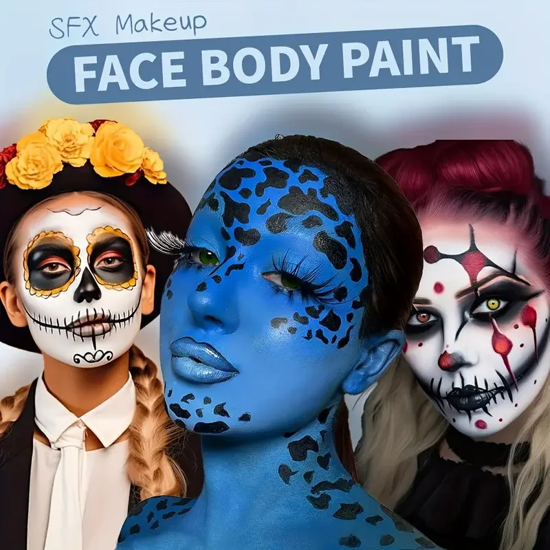 30G Water Monochromatic Body Paint Black And White Matching Makeup Face Paint Halloween Party Waterproof Makeup Body Painting