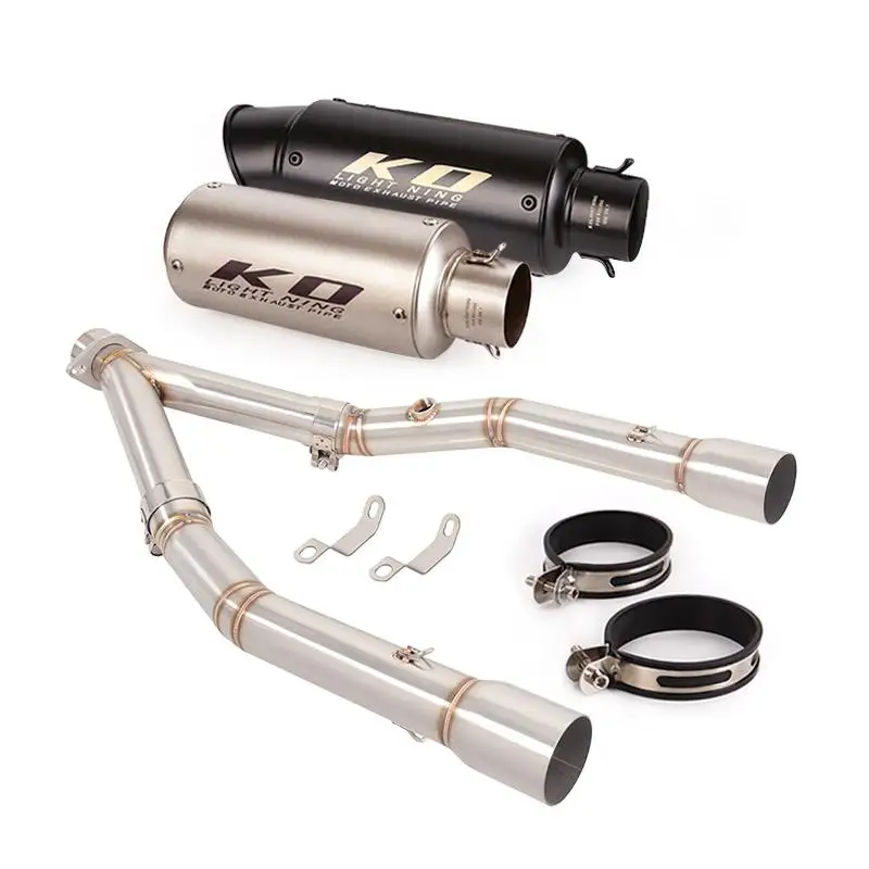 

A Pair Exhaust Pipe For BMW G310R G310GS 17-22 Motorcycle Escape Muffler Front Pipe Steel Header High Double Row Connect Tube