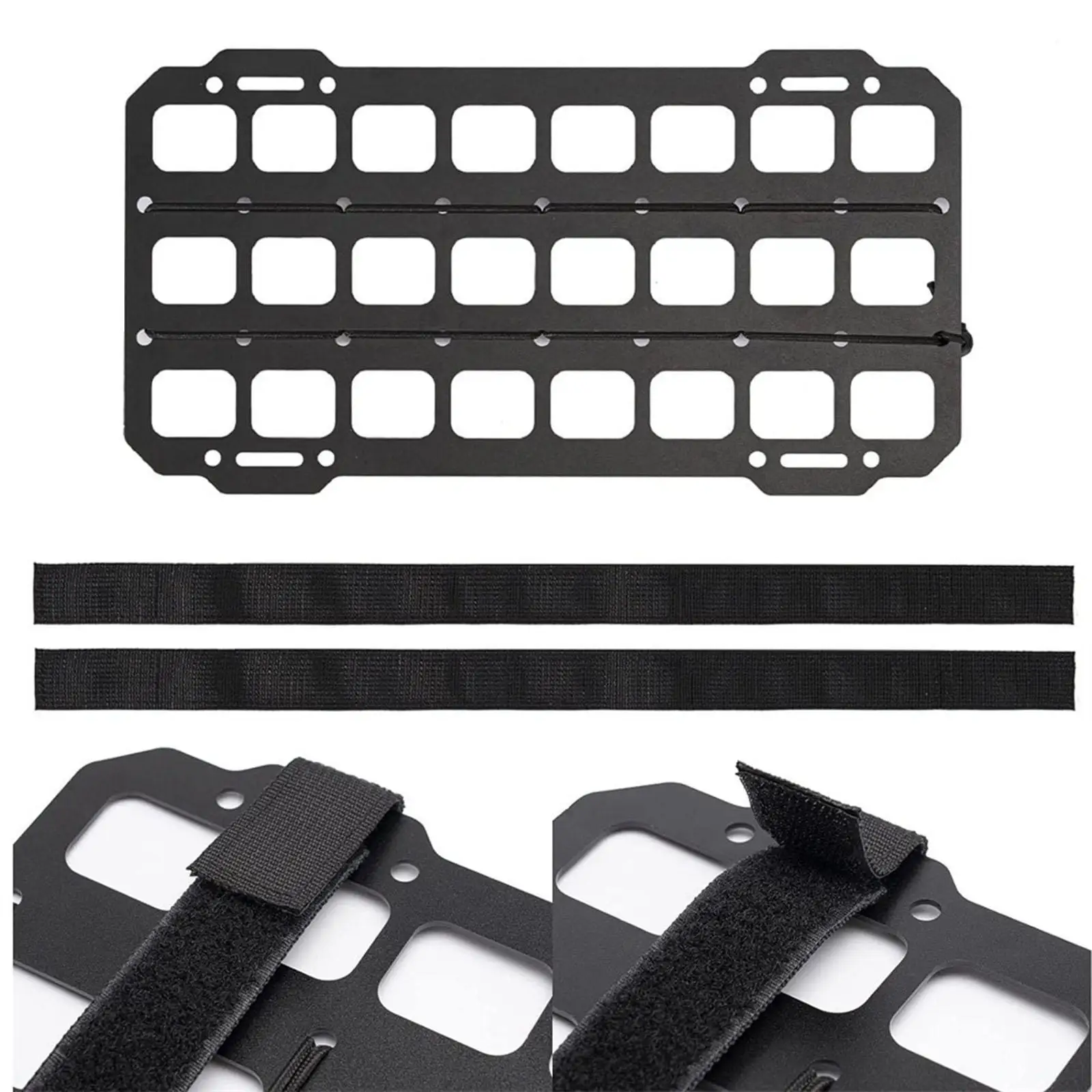 

Car Sun Visor Organizer Molle Panel Compact Interior Accessory Large Capacity Small Tools Sunglasses Organizer for Vehicles