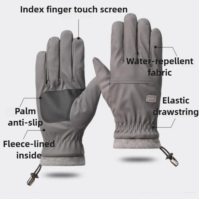 قفازات ركوب الدراجات الشتوية مقاومة للماء ومضادة للرياح تعمل باللمس متوافقة مع المضادة للانزلاق الحرارية الدافئة لركوب الدراجات والتزلج والأنشطة الخارجية #2