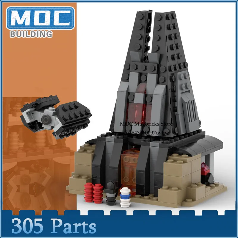 Filmscène Micro Kasteel Moc Bouwstenen Diorama Architectuur Technologie Bakstenen Diy Assemblage Model Speelgoed Collectie Geschenken