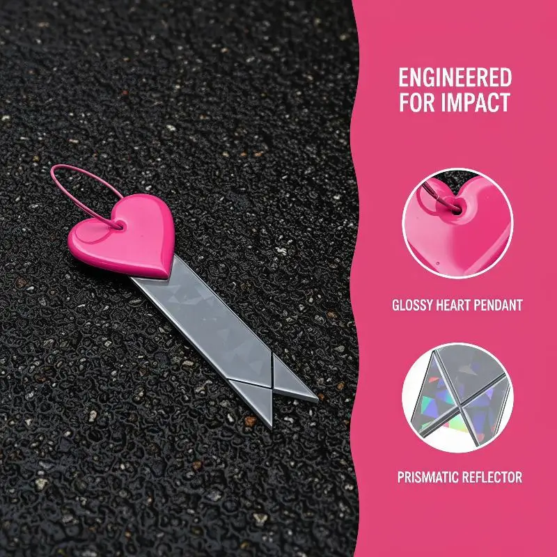 Fahrradsitzkissen mit integriertem reflektierendem Streifen, herzförmiges PVC-Rücklicht, rutschfest für nächtliches Radfahren im Freien – Detail 6