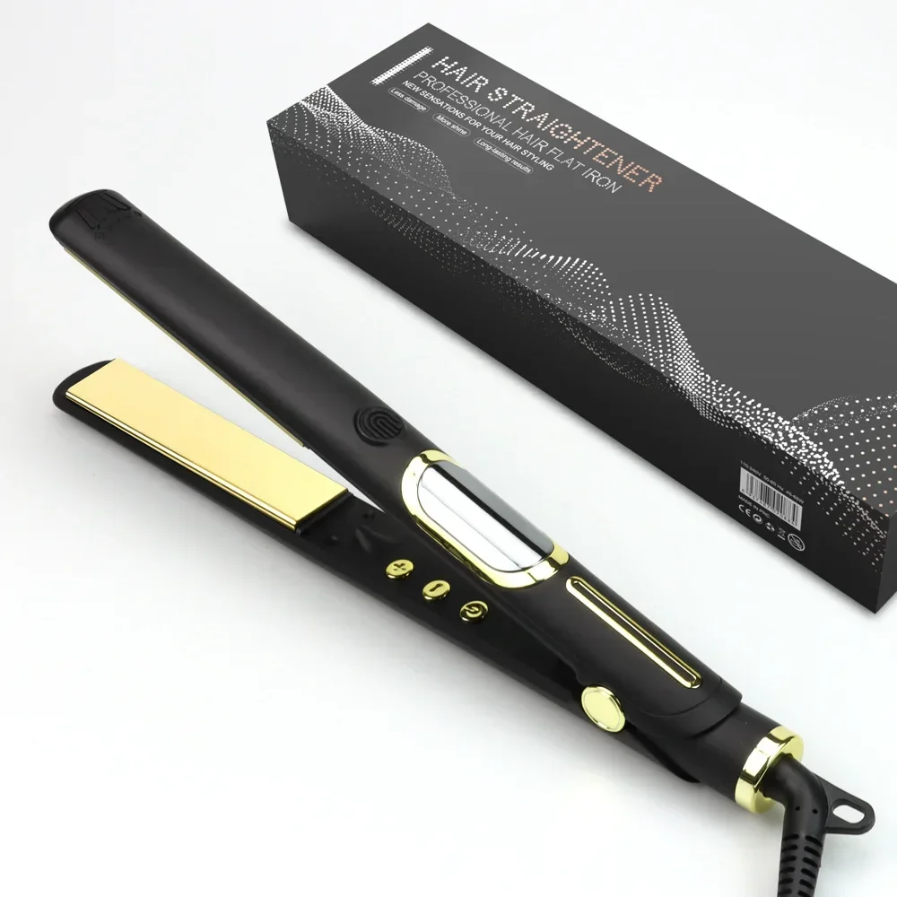 High quality   Hair Straightener Splint Female LCD Digital Display Straight Plate Clip Perm Does Not Hurt Hair Ion Ironing Salon