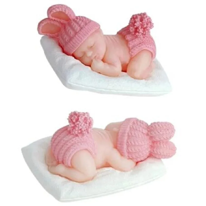 

1PCS 3D Sleeping Baby Silicone Mold DIY Aromatherapy Candle Mold Chocolate Candy Fondant Molds Cake Decor Candle Soap Cake Molds