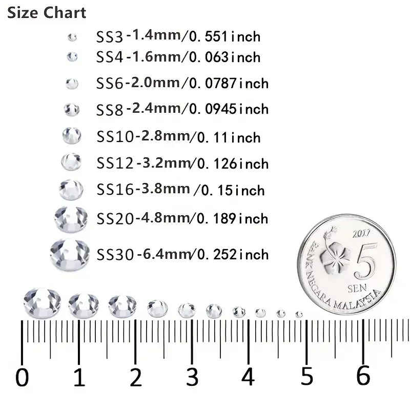 DMC قوس قزح Ctrazy بريق الزجاج الإصلاح الساخن أحجار الراين ستراس مسطح الحديد على الحجارة DIY بها بنفسك الملابس وديكور النسيج #5