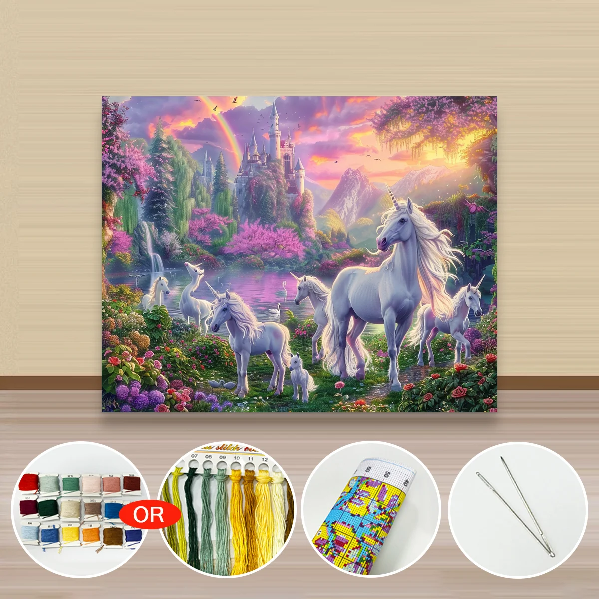 1 Stück 40x50cm/15,7x19,69 Zoll, 11Ct/14Ct Kreuzstich-Set, DIY Valentinstagsgeschenk, Stickerei-Set für Festlichkeiten und Alltag – Detail 4