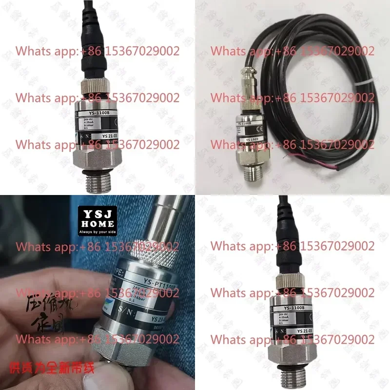 YS-PT 1100B Stainless Steel Pressure Sensor for Screw Machine Input 24VDC Output 4-20mA Industrial Grade High Precision