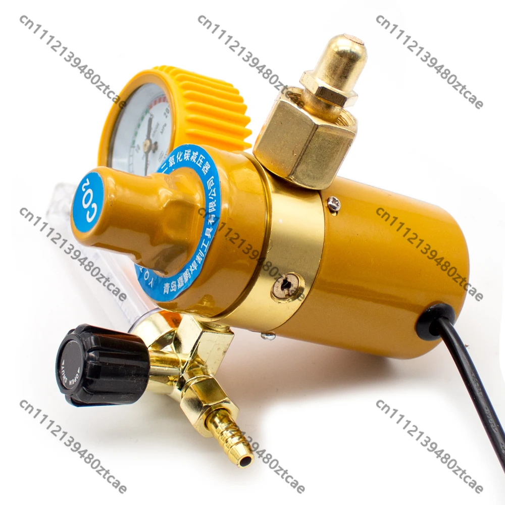 36/110/220V CO2 Pressure Regulator, Carbon Dioxide Heated Pressure Reducer, Pressure Gauge Flowmeter for MIG TIG Welding Machine