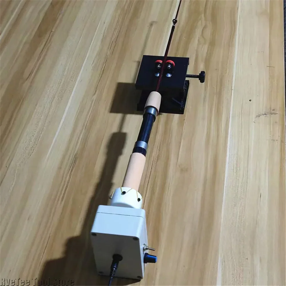 DIY Adjustable 0-50RPM Wire Wrapping Machine Fishing Rod Winding Equipment Fishing Rod Epoxy Resin Coating Machine