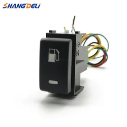 Car LED Light Fuel Tank Open Switch Gas Button No-Latching Switch For Nissan TIIDA Patrol Y62 Altima X-TRAIL Qhashqai 2008-2015