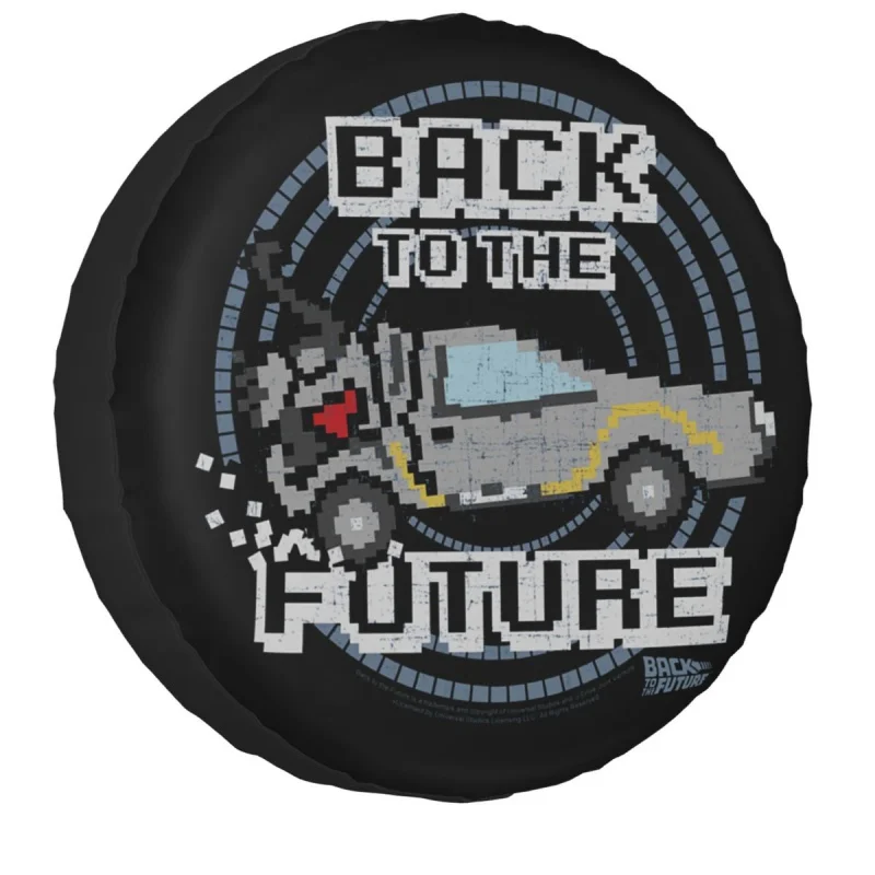 Back To The Future Spare Tire Cover Bag Pouch for Mitsubishi Pajero Dust-Proof Car Wheel Covers