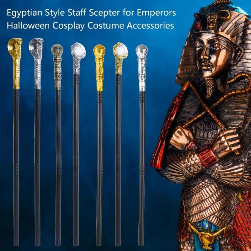 King Cobras Pimp Cane Ägyptischer Stil Stabzepter für Kaiser Halloween Cosplay Kostümzubehör Requisiten King Scepter – Detail 5