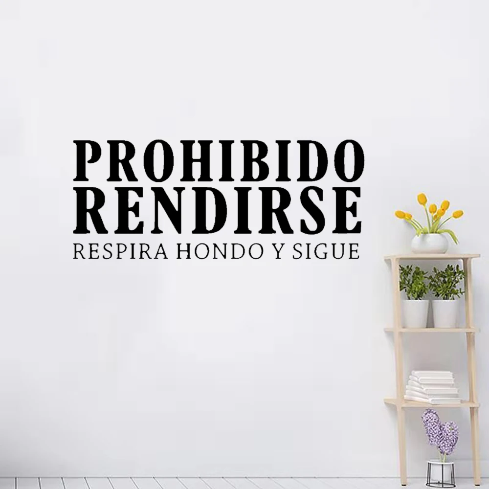 Hot spanish sentences Wall Sticker Waterproof Wallpaper For Office Rooms Stickers Company Vinyl Decals Mural Frase vinilo pared