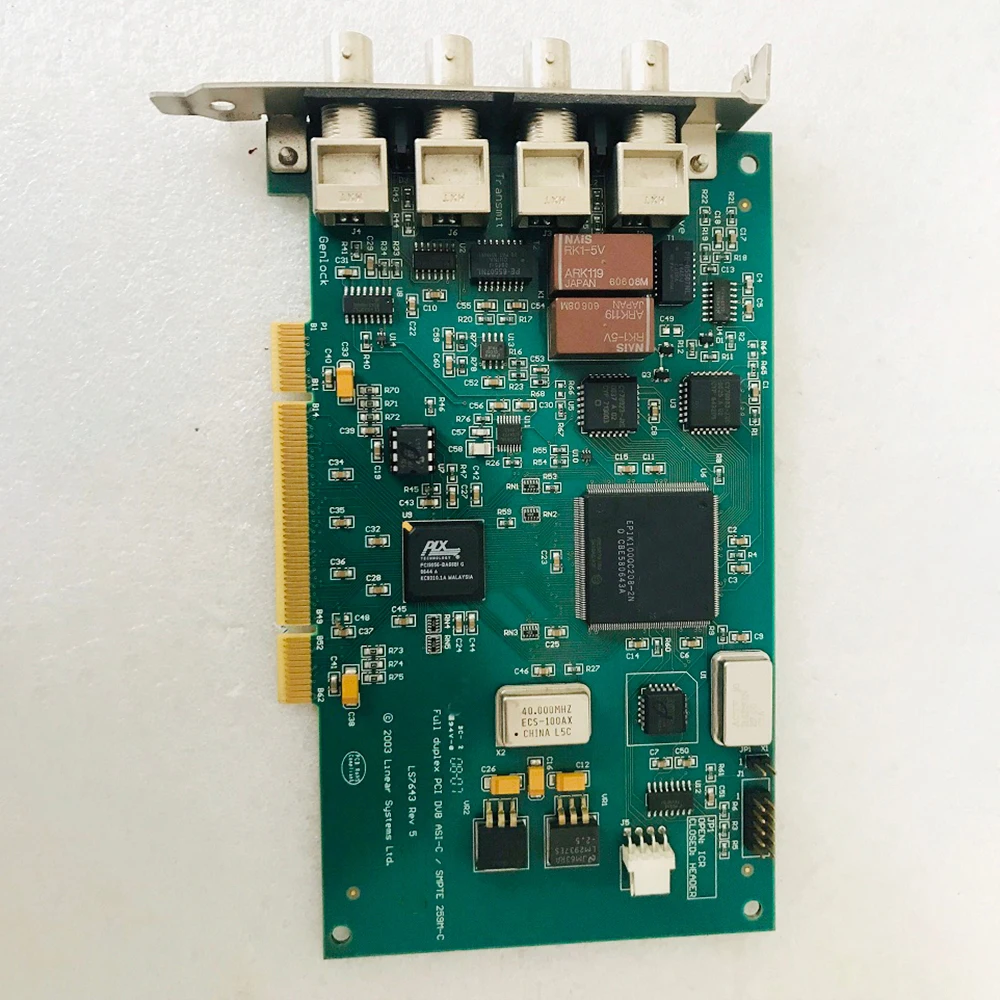 For DVEO Codestream Output Card LS7643 Rev 5 FULL DUPLEX PCI DVB ASI-C /SMPTE 259M-C