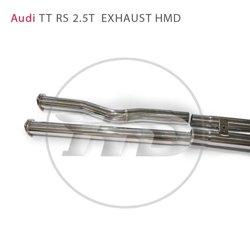 HMD Stainless Steel Exhaust System Manifold Downpipe For 2017-up Audi TTRS Auto Modification Electronic Valve Muffler For Car