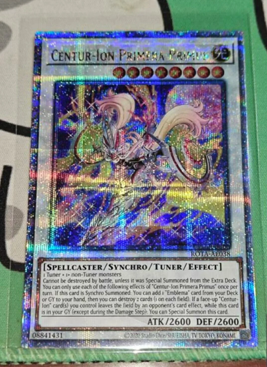 

Yugioh KONAMI ROTA-AE038 Centur-Ion Primera Primus 25th Quarter Century Secret Rare Asian English Collection Mint Card