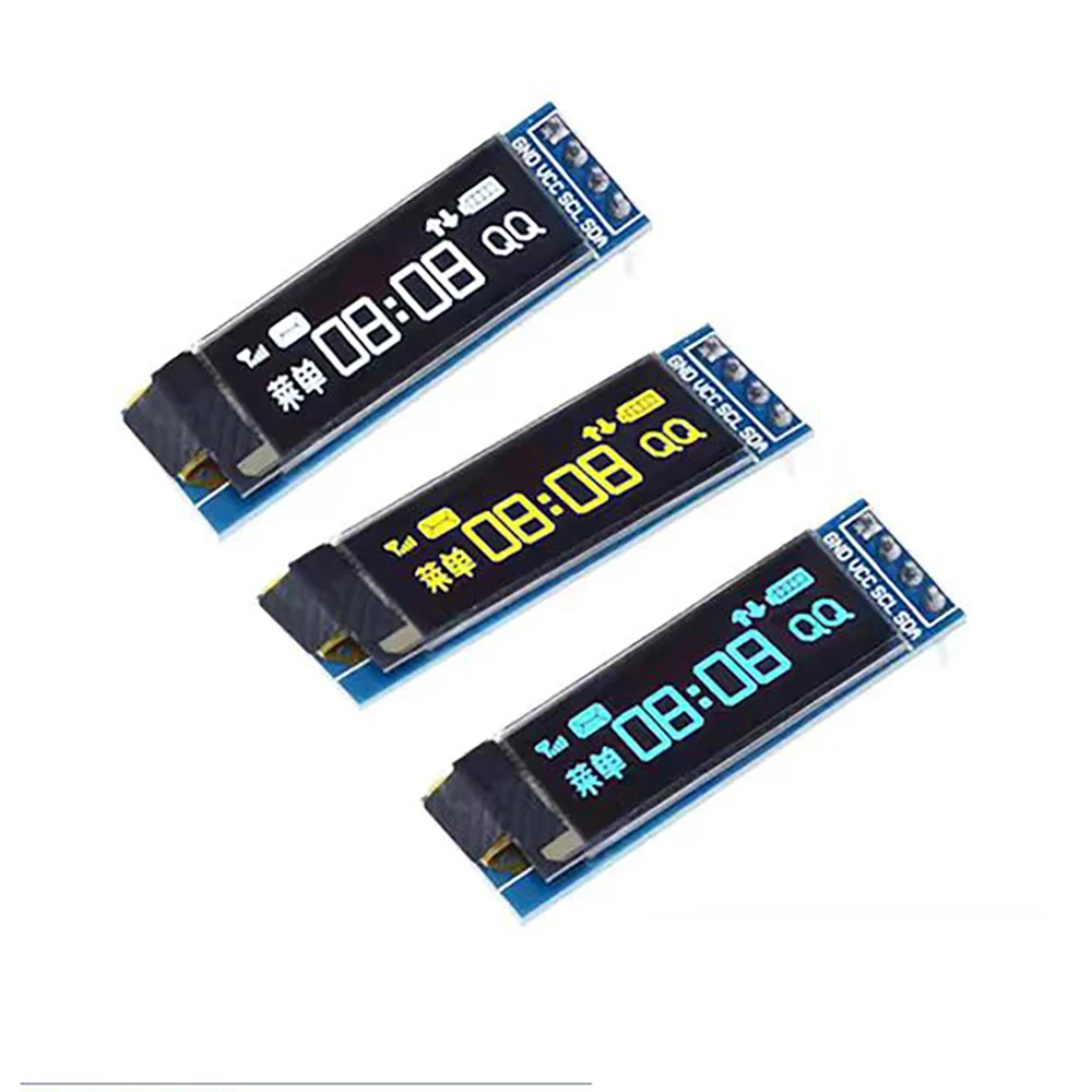 0.91 Inch OLED Display I2C 4Pins 128x32 Display Module SSD1306 Chip Compatible For Raspberry Pi,STM32,Arduino