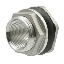 304 acoplador do encaixe de tubulação de aço inoxidável, dreno do furo do tanque de água, linha fêmea do BSP, 1/2 ”, 3/4”, 1 