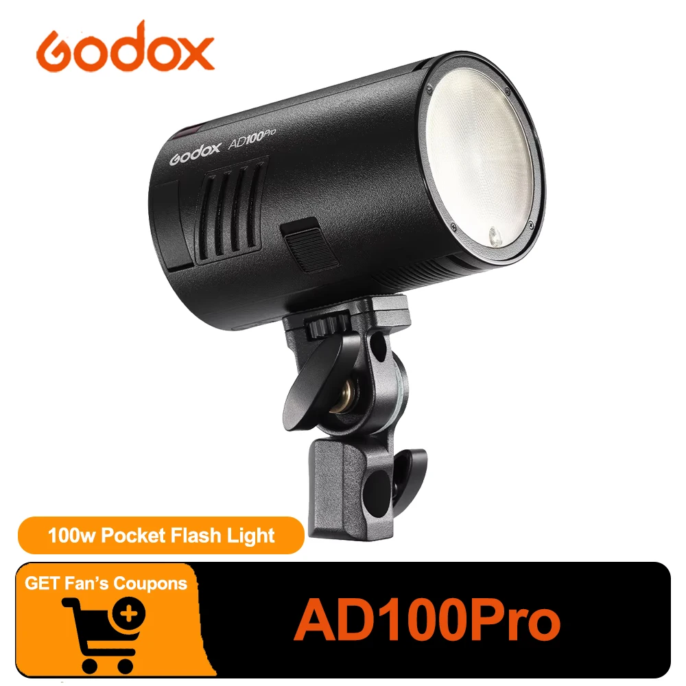 Godox AD100Pro 100W TTL HSS Outdoor Flash Speedlight 2.4G Wireless Pocket Flash For Sony Nikon Canon Fujifilm Panasonic Pentax
