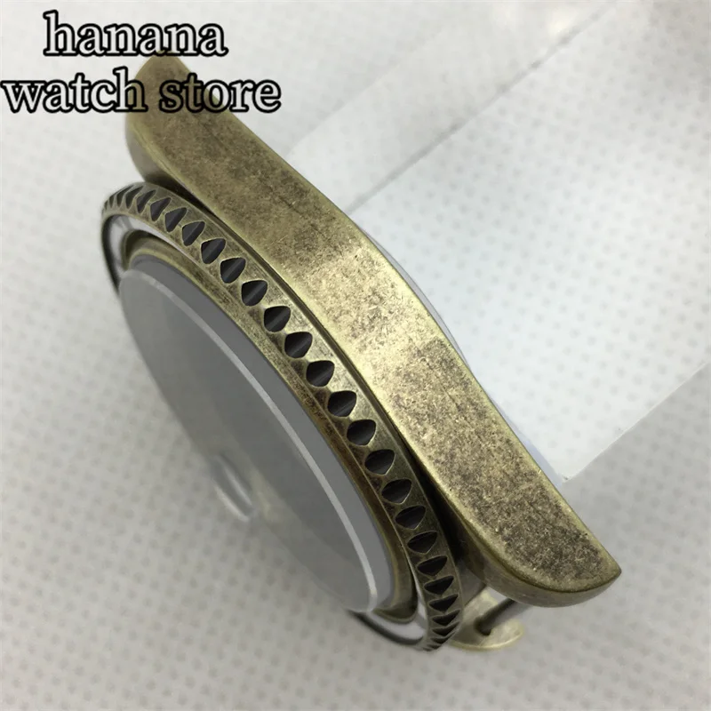 Бронзовые корпуса мужских часов 40 мм подходят для NH34 NH35 NH36 ETA2824 Miyota PT5000, механизм с сапфировым стеклом, водонепроницаемый корпус из нержавеющей стали