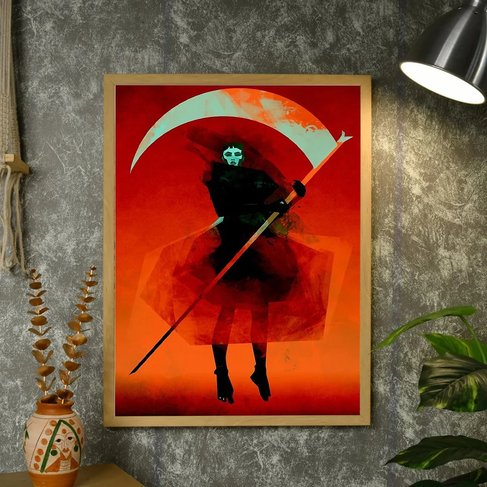 باطني الساموراي قماش جدار الفن اليابانية المحارب زن ديكور النينجا أنيمي المشارك طباعة المناظر الطبيعية الروحية اللوحة #4