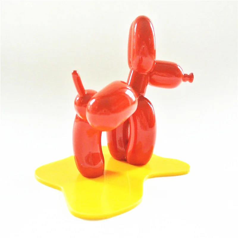 Nordic New Peeing Balloon Dog Sculpture Resin Crafts Animal Statue Home Room Decor Sculptures and Figurines Dog Decoration