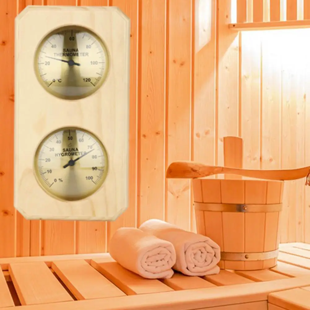 Miernik wilgotności sauny Gładka krawędź Termometr do sauny Nie wymaga baterii Cyfrowy termometr do sauny 2 w 1 Higrometr Uniwersalny